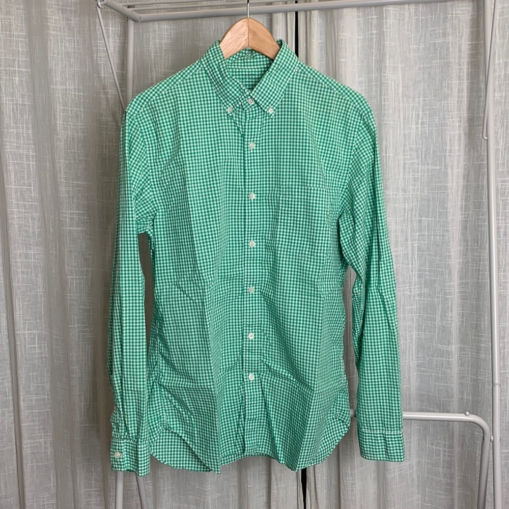 J.Crew light weight gingham button down.